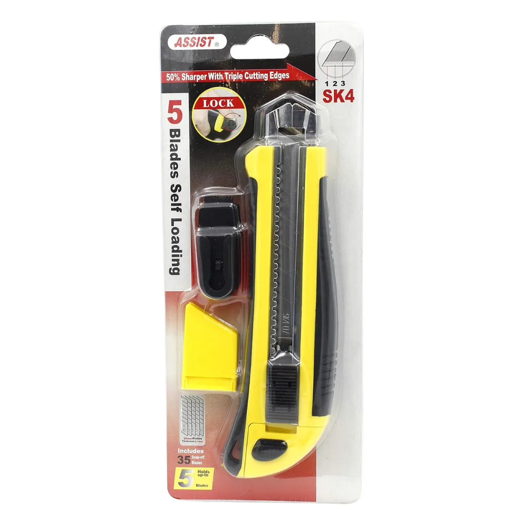 Cuchillo Cartonero de Trabajo Pesado Autocargable 25mm SK4 ASSIST