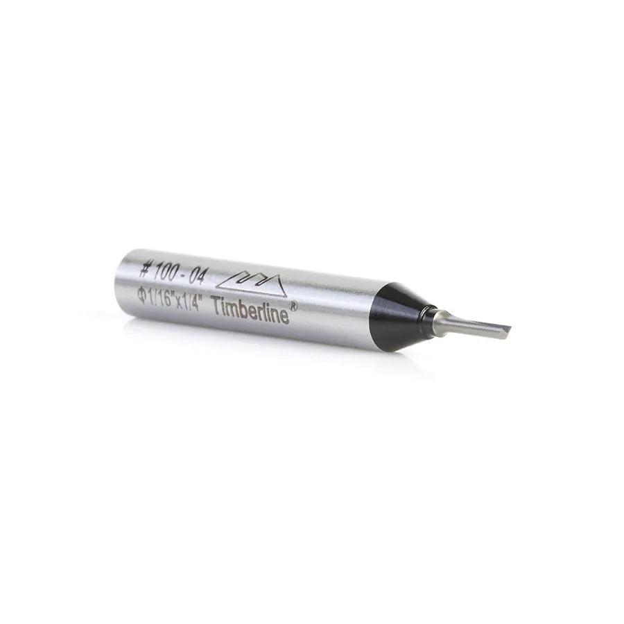 Fresa Recta 1 Filo 1/16" con Vástago 1/4" Timberline 100-04
