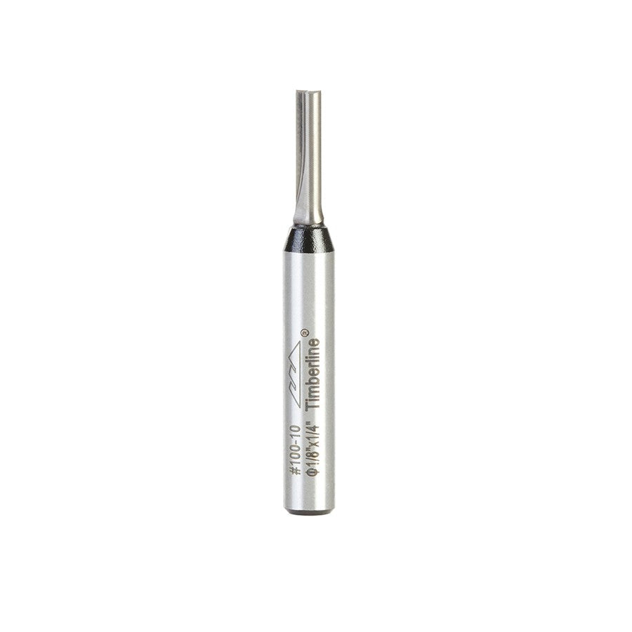 Fresa Recta 2 Filos 1/8" con Vástago 1/4" Timberline 100-10