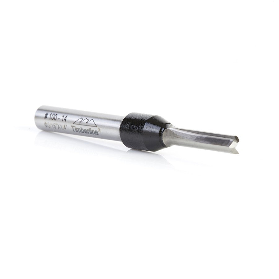 Fresa Recta 2 Filos 3/16" con Vástago 1/4" Timberline 100-14