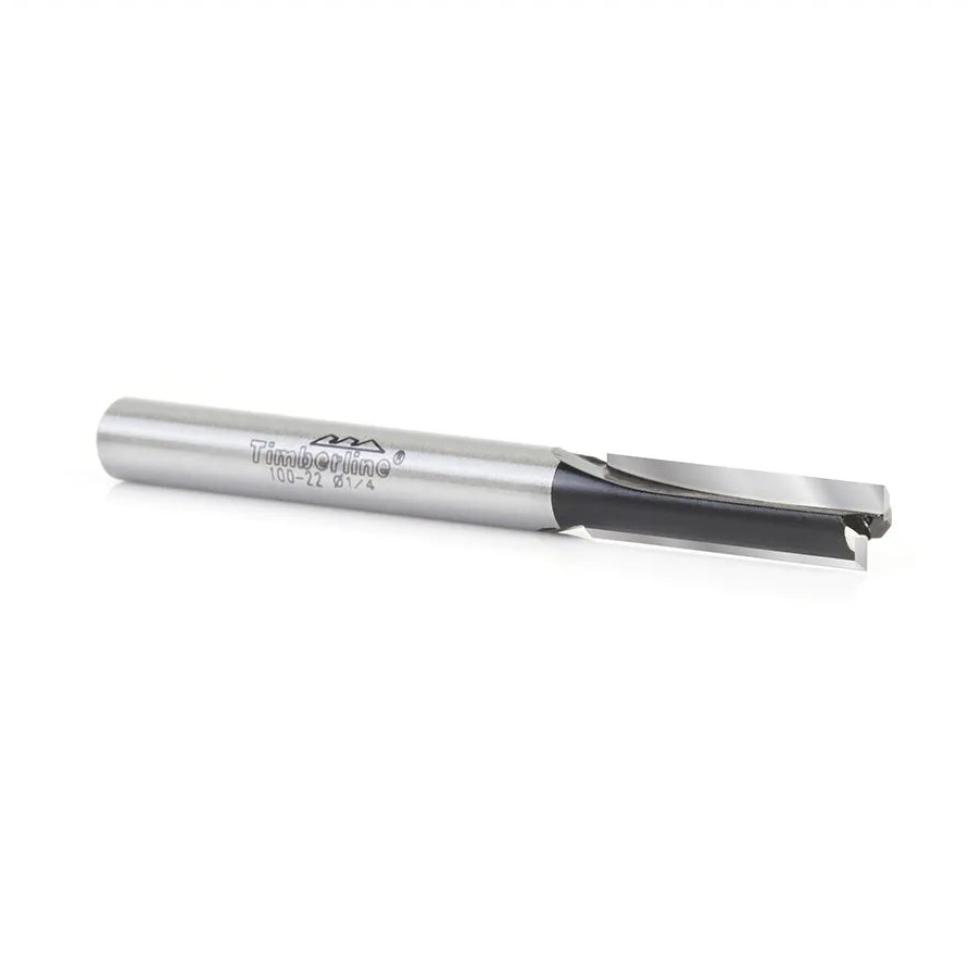 Fresa Recta 2 Filos 1/4" con Vástago 1/4" Timberline 100-22