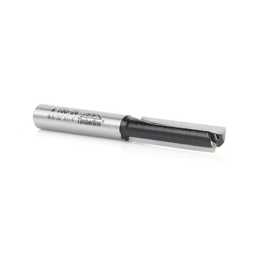 Fresa Recta 2 Filos 9/32" con Vástago 1/4" Timberline 100-26