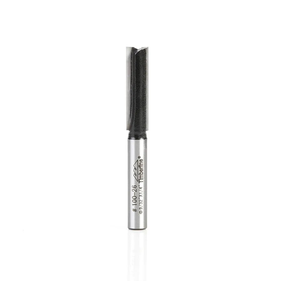 Fresa Recta 2 Filos 9/32" con Vástago 1/4" Timberline 100-26