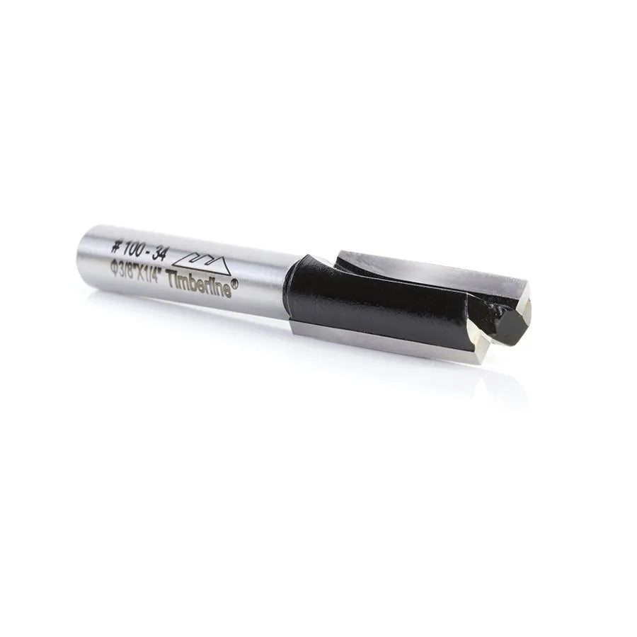 Fresa Recta 2 Filos 3/8" con Vástago 1/4" Timberline 100-34