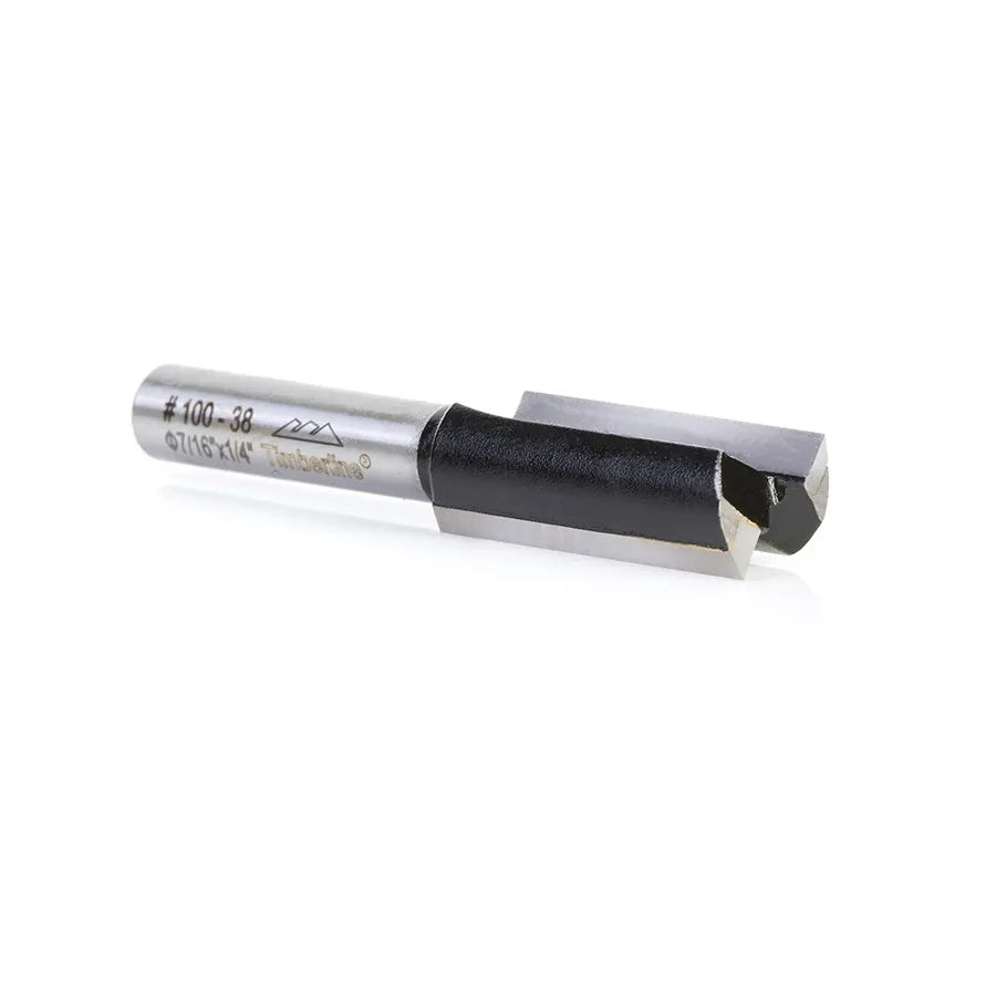 Fresa Recta 2 Filos 7/16" con Vástago 1/4" Timberline 100-38