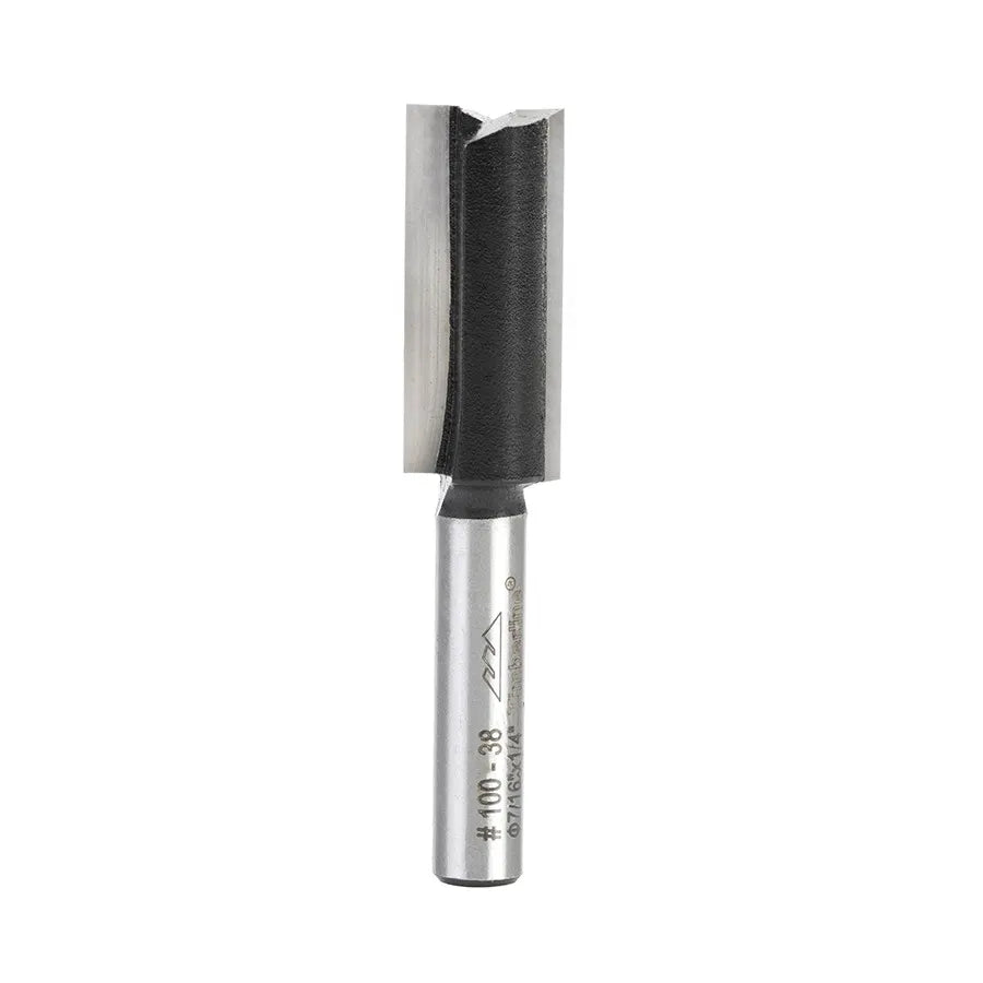 Fresa Recta 2 Filos 7/16" con Vástago 1/4" Timberline 100-38