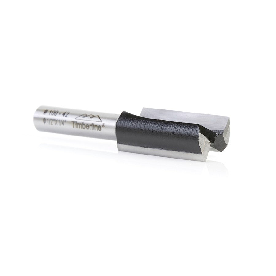 Fresa Recta 2 Filos 1/2" con Vástago 1/4" Timberline 100-42
