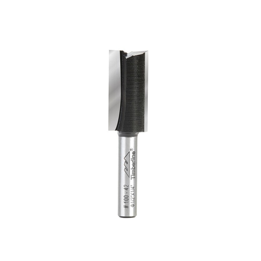 Fresa Recta 2 Filos 1/2" con Vástago 1/4" Timberline 100-42