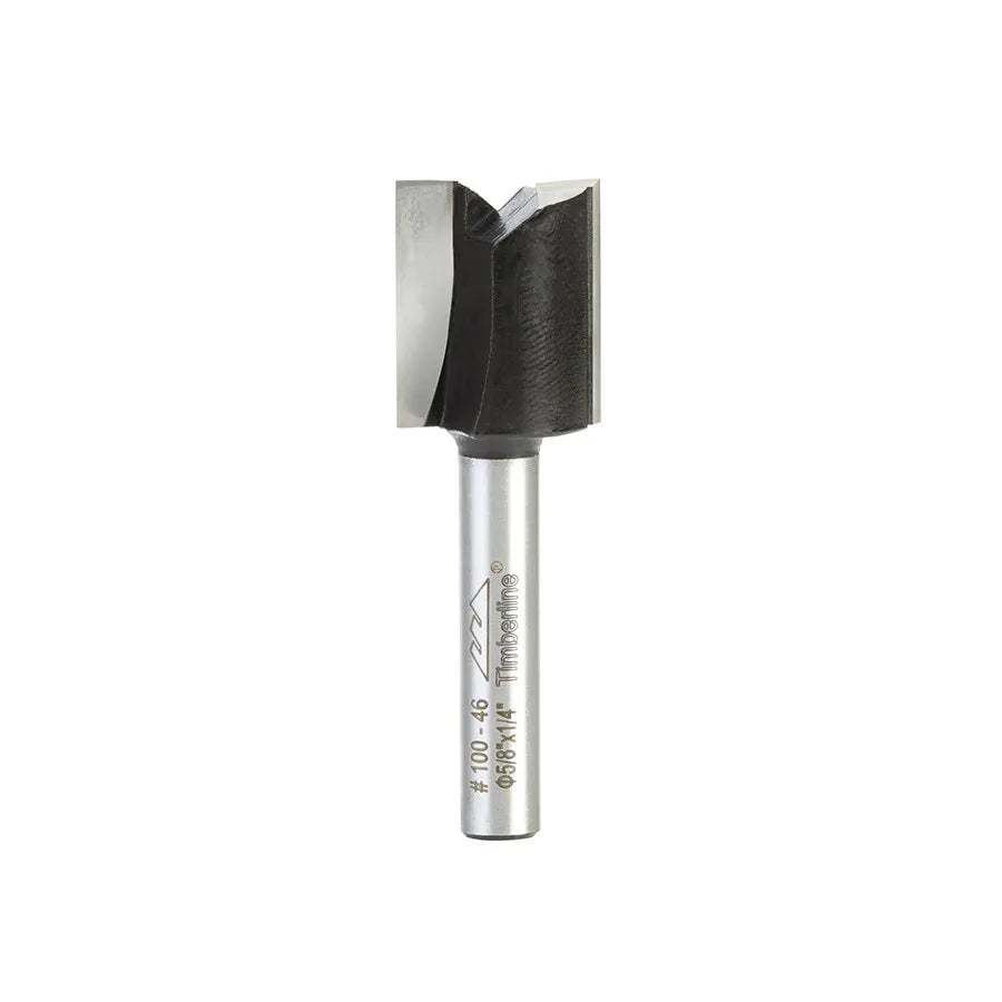 Fresa Recta 2 Filos 5/8" con Vástago 1/4" Timberline 100-46