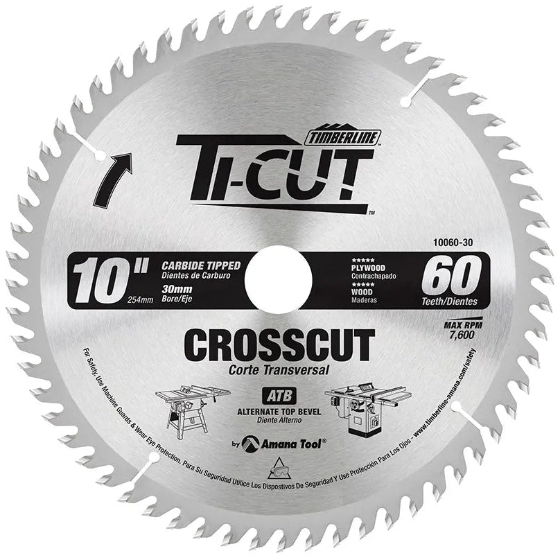 Disco Sierra Circular 10" x 30mm 60T ATB Timberline 10060-30