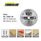 Disco Sierra Circular 10" x 30mm 80T TCG Timberline 10081-30