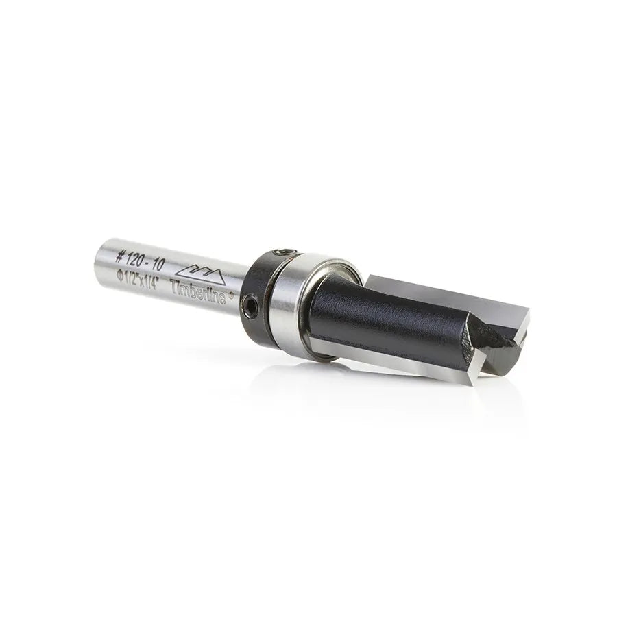 Fresa Copiadora Recta con Rodamiento Superior 2 Filos 1/2" (12,7 mm) x 25 mm Vástago 1/4" Timberline 120-10 (foto 2)