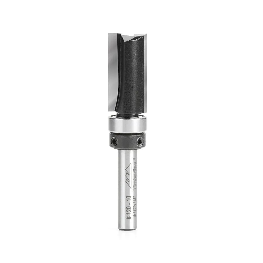 Fresa Copiadora Recta con Rodamiento Superior 2 Filos 1/2" (12,7 mm) x 25 mm Vástago 1/4" Timberline 120-10