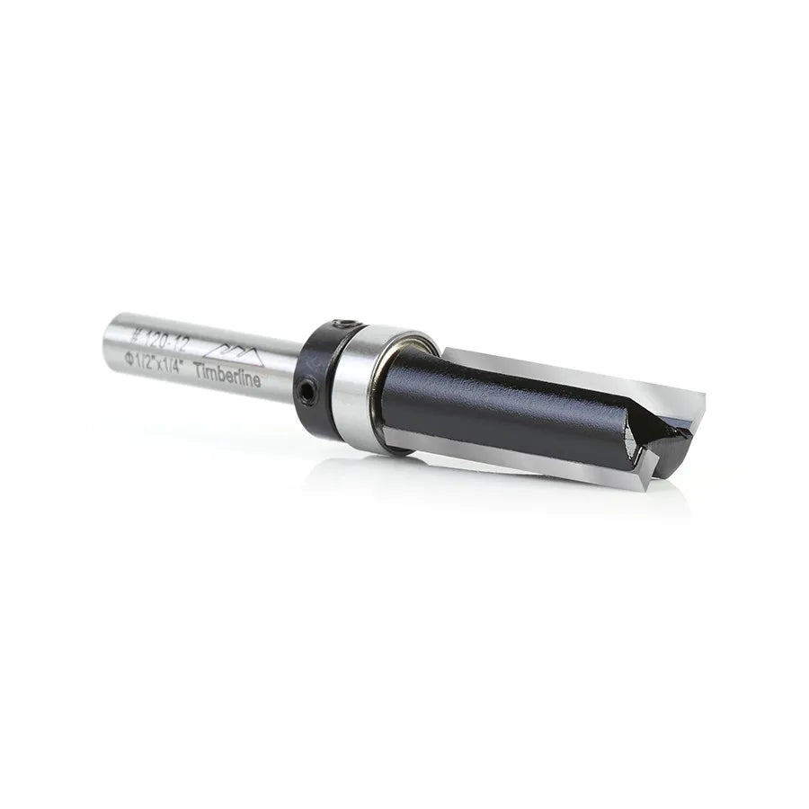 Fresa Copiadora Recta con Rodamiento Superior 2 Filos 1/2" (12,7 mm) x 32 mm Vástago 1/4" Timberline 120-12 (foto 2)