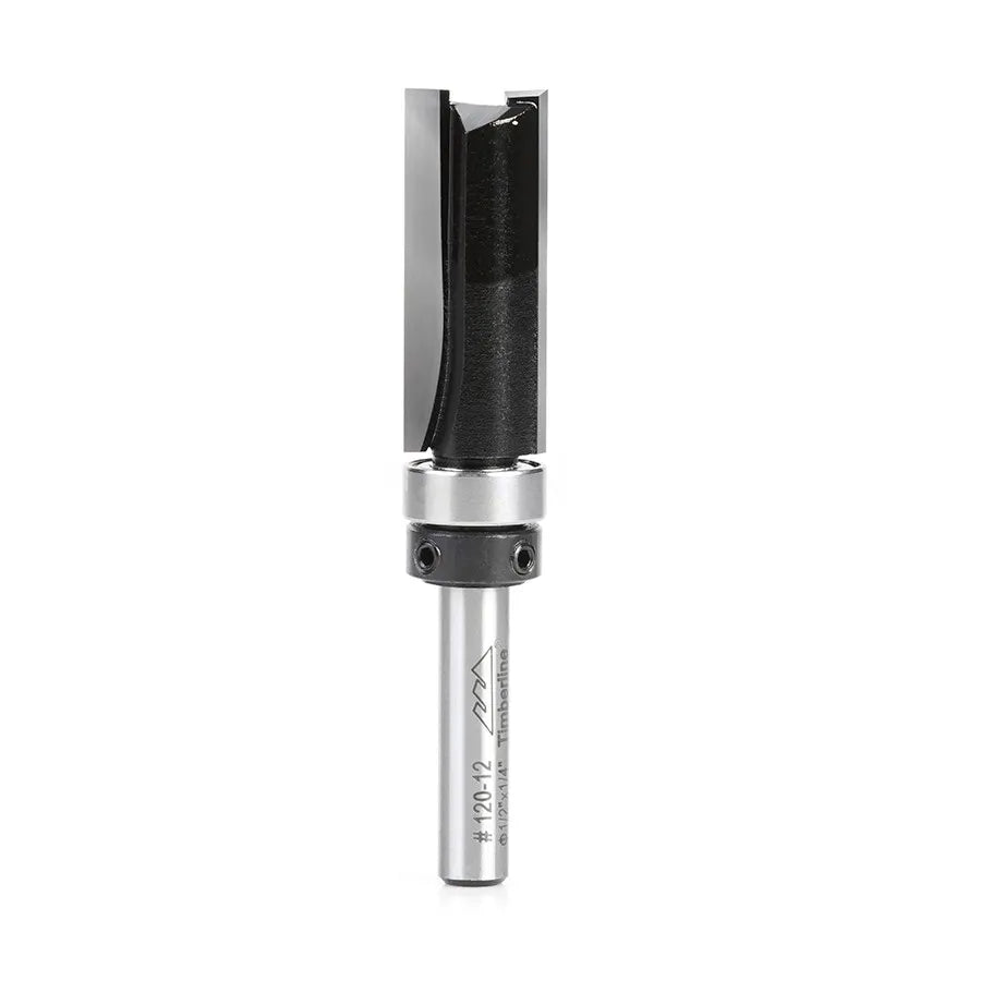 Fresa Copiadora Recta con Rodamiento Superior 2 Filos 1/2" (12,7 mm) x 32 mm Vástago 1/4" Timberline 120-12