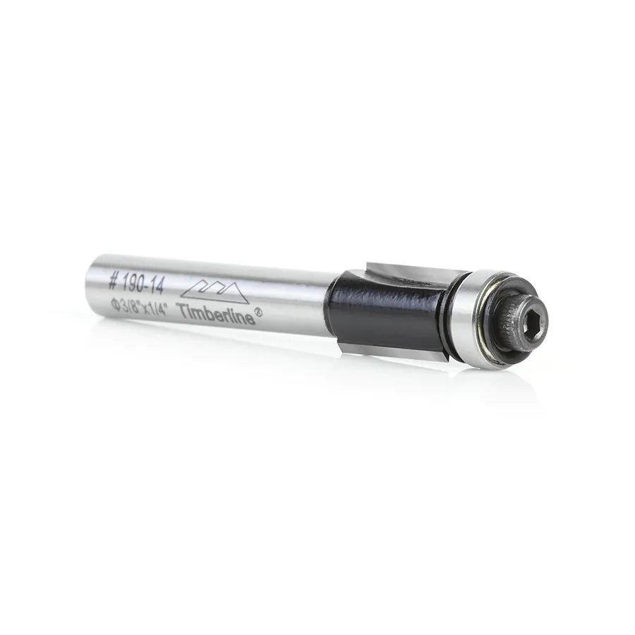 Fresa Recta Copiadora 2 Filos 3/8" con Vástago 1/4" Timberline 190-14