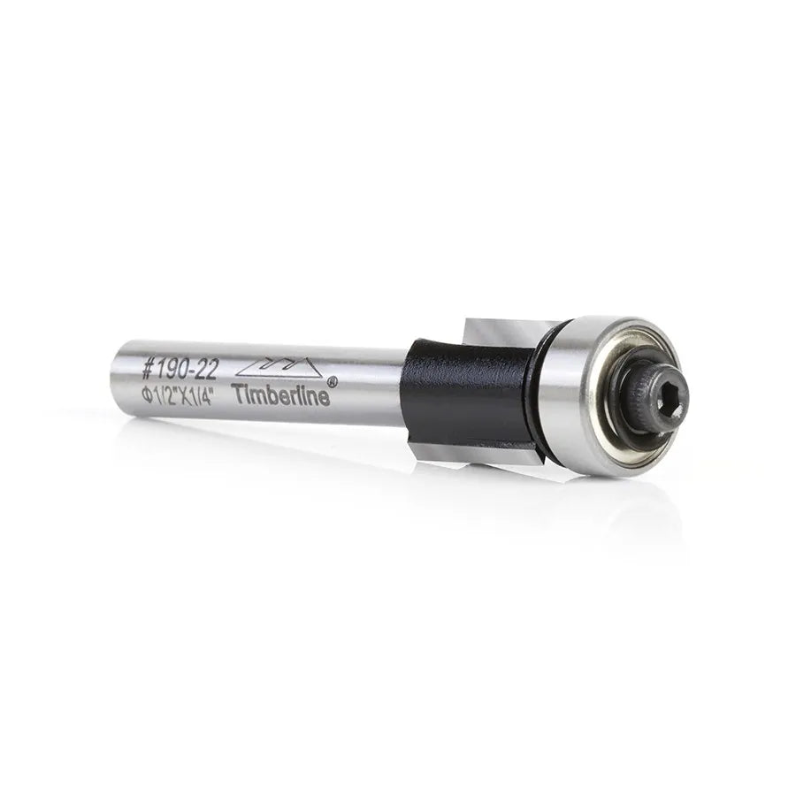 Fresa Recta Copiadora 2 Filos 1/2" con Vástago 1/4" Timberline 190-22