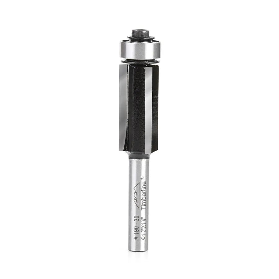 Fresa Recta Copiadora 3 Filos 1/2" con Vástago 1/4" Timberline 190-30