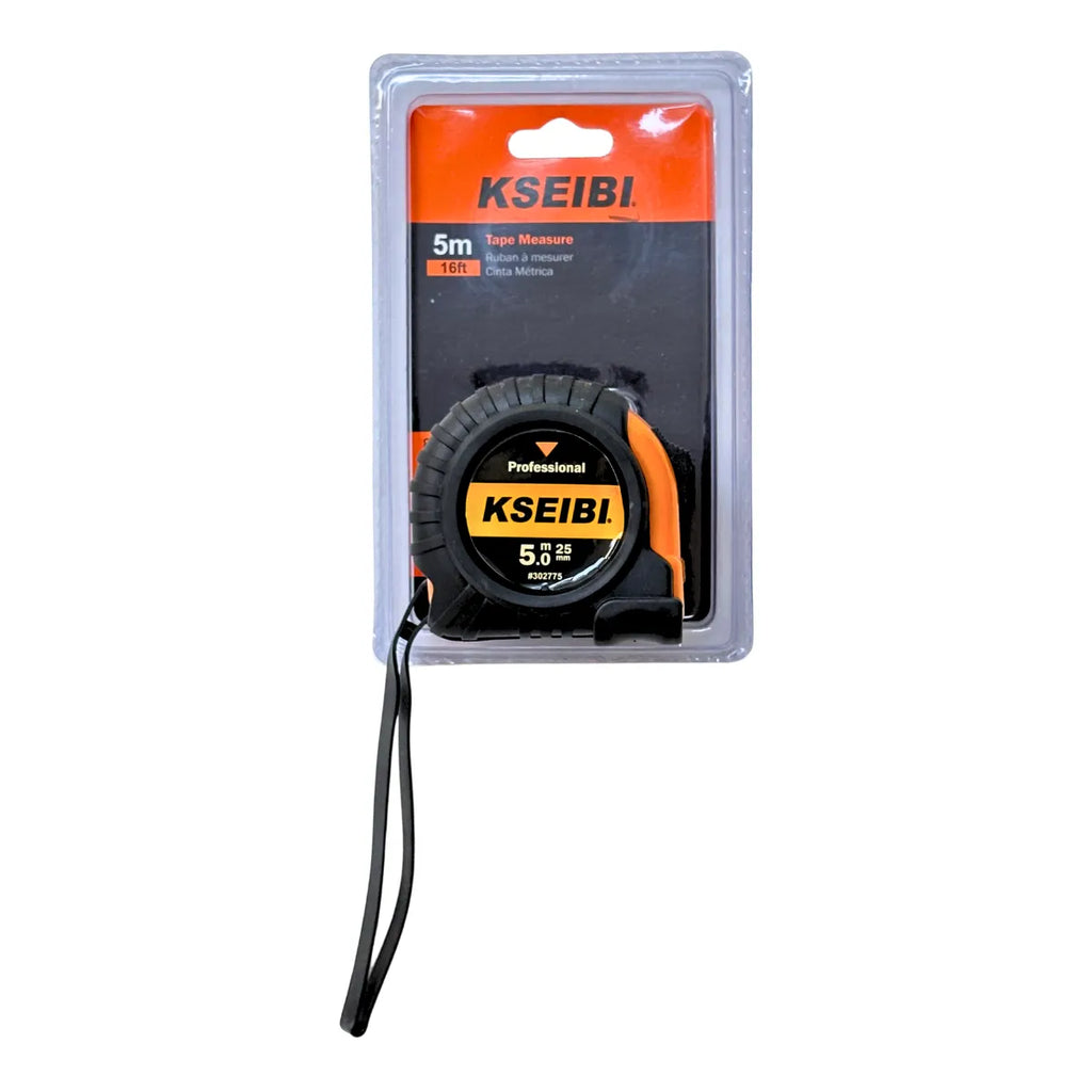 Huincha de Medir Flexómetro 5 Metros x 25mm Profesional Kseibi #302775