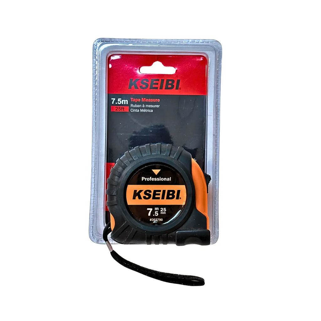 Huincha de Medir Flexómetro 7.5 Metros x 25mm Profesional Kseibi #302790