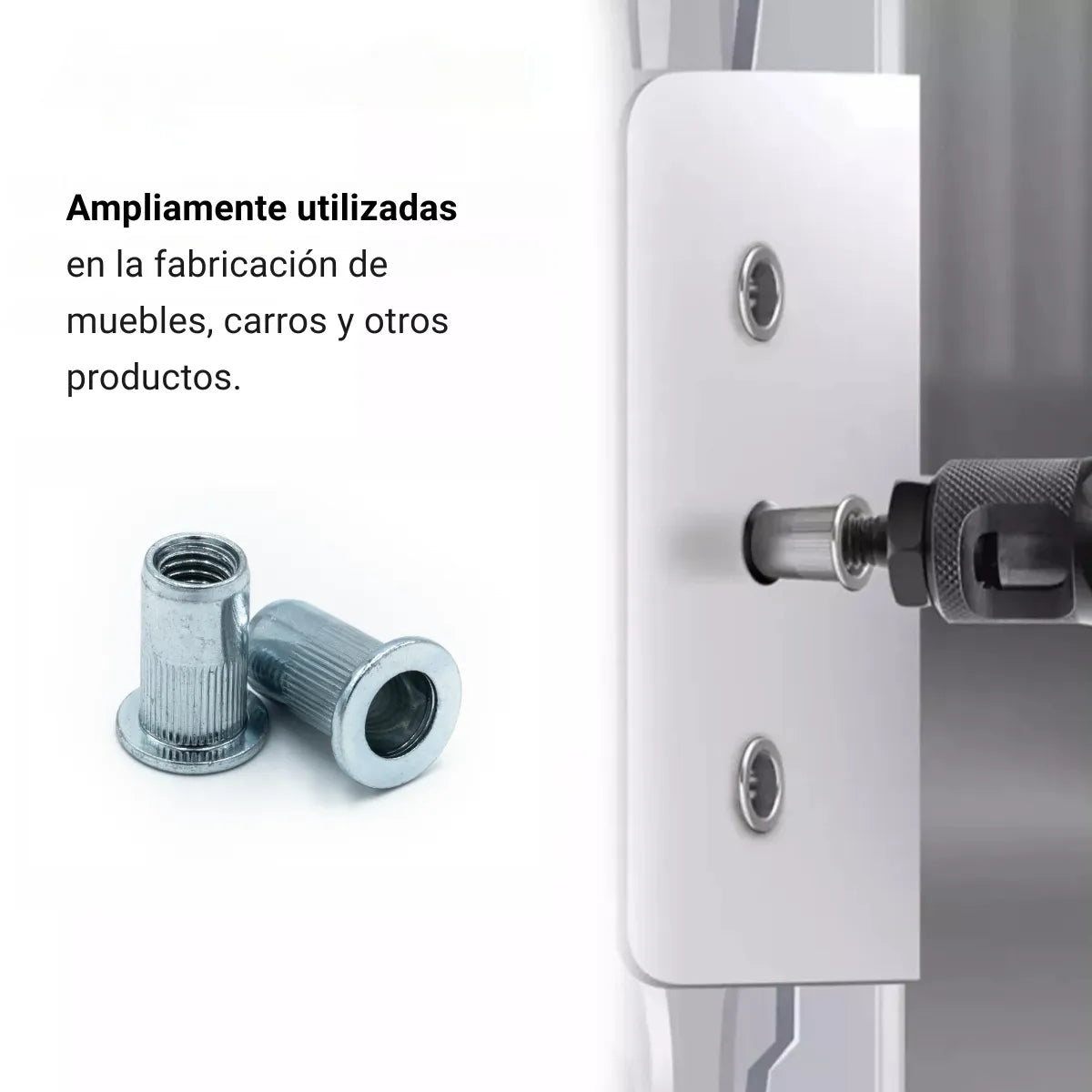 Tuerca Remache Estriada Zincada