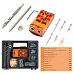 Kit Guía de Perforación para Uniones Ocultas en Madera 125 Piezas Kseibi
