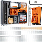 Kit Guía de Perforación para Uniones Ocultas en Madera 125 Piezas Kseibi