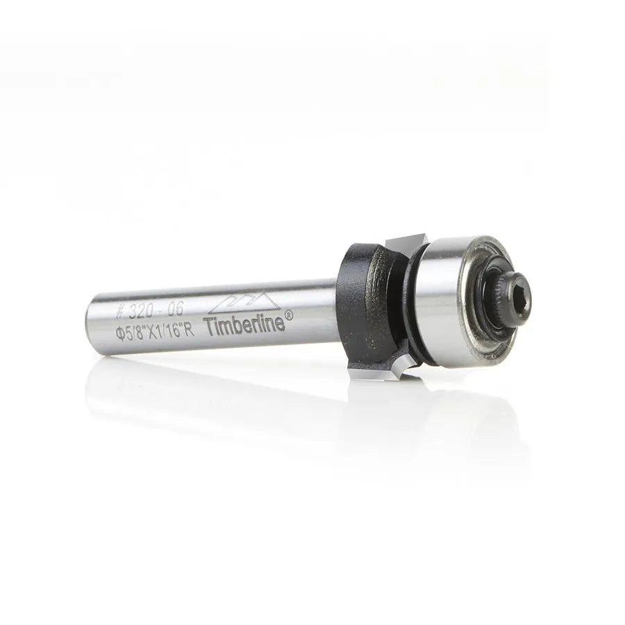 Fresa de Redondeado 2 Filos Radio 1/16" con Vástago 1/4" Timberline 320-06