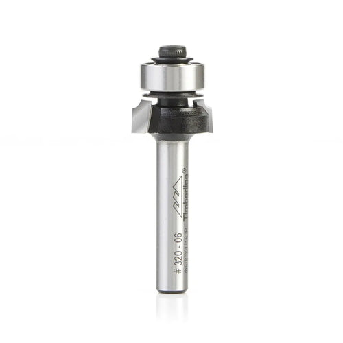 Fresa para Redondear Cantos Radio 1/16" (1,59 mm) con Rodamiento Vástago 1/4" Timberline 320-06