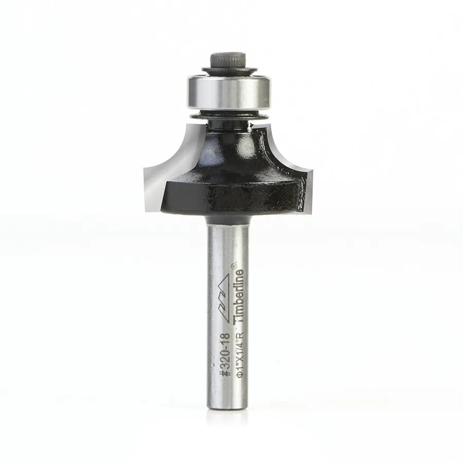 Fresa de Redondeado 2 Filos Radio 1/4" con Vástago 1/4" Timberline 320-18