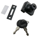 Cerradura para Puerta de Vidrio 1 Hoja - Negro