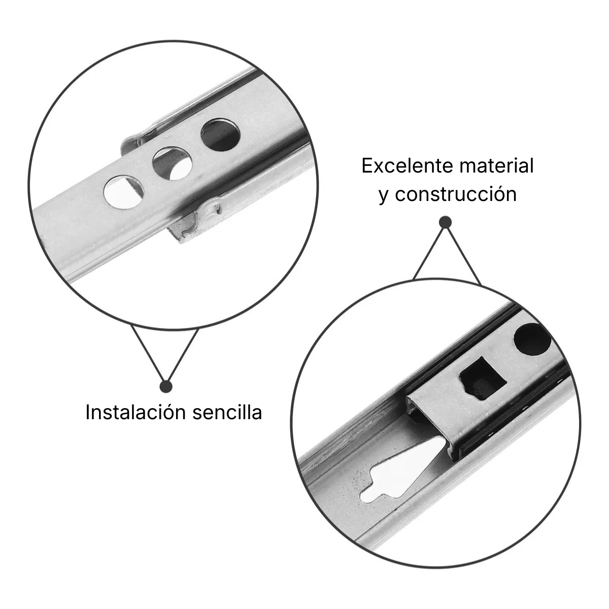 Correderas Mini para Cajón Ligero 17 mm Tipo Bandeja Par