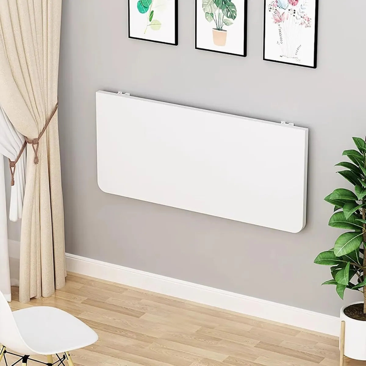 Set 2 Escuadras Soportes Abatibles Plegables Blancas