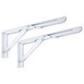 Set 2 Escuadras Soportes Abatibles Plegables Blancas