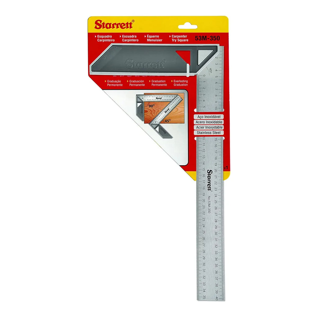 Escuadra Carpintera Acero Inoxidable 350mm Starrett 53M-350
