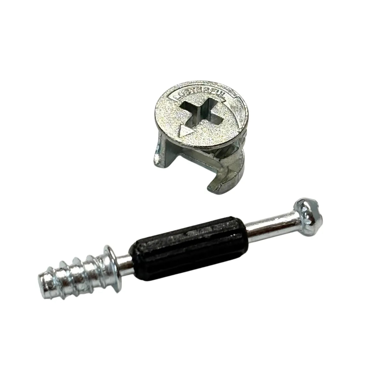 Sistema de Ensamble Minifix 44mm 2 piezas Zincado Bolsa 100 Unidades