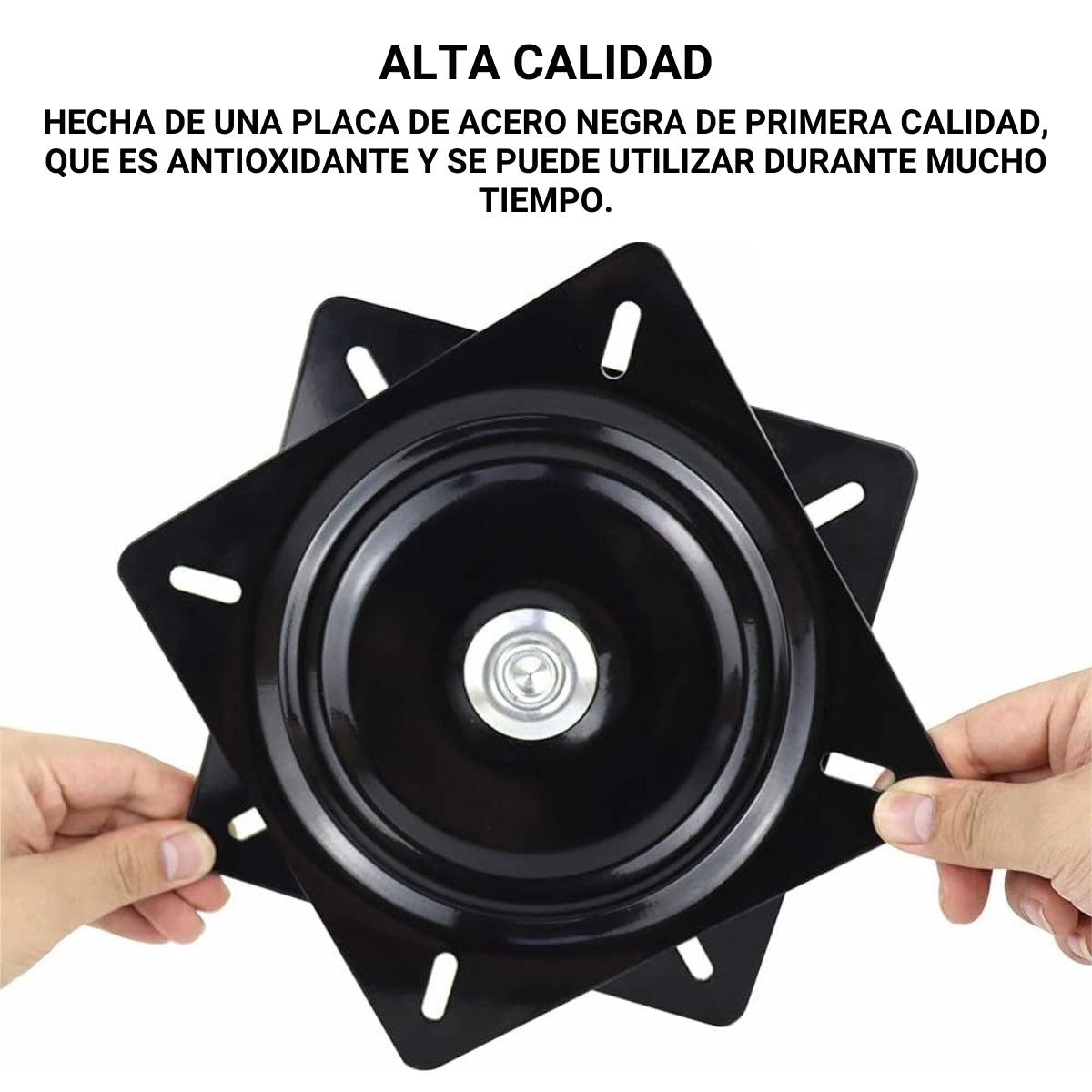 Base Giratoria Cuadrada Negra 10 Pulgadas (240 x 240 mm)