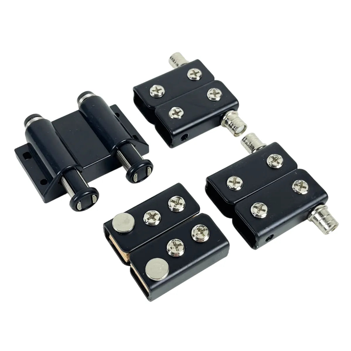 Bisagra Pivotante 2 Hojas para Vidrio Con Retén Push To Open