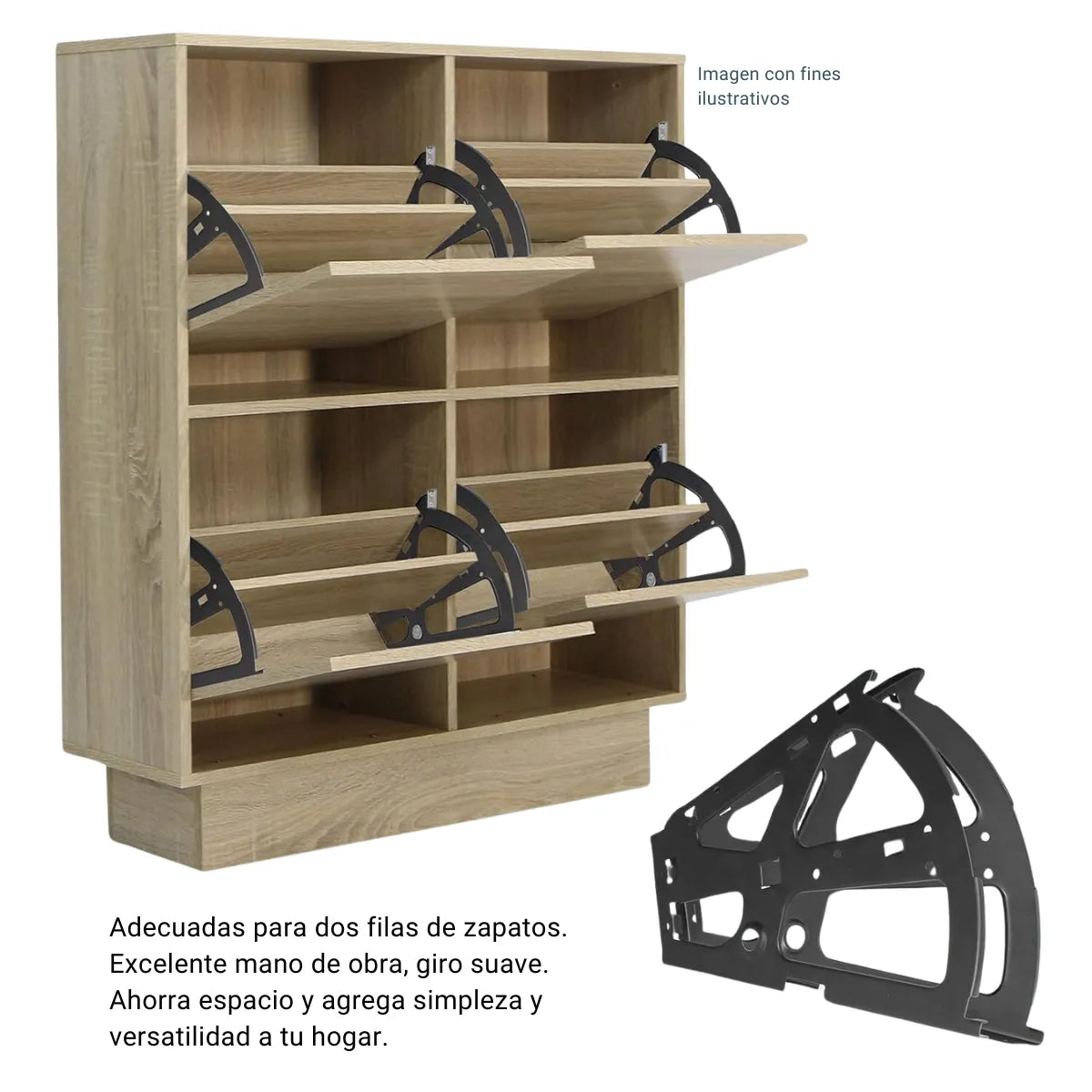 Bisagras Para Mueble Zapatero 2 Filas Par