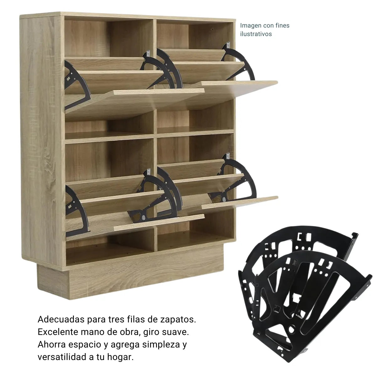 Bisagras Para Mueble Zapatero 3 Filas Par