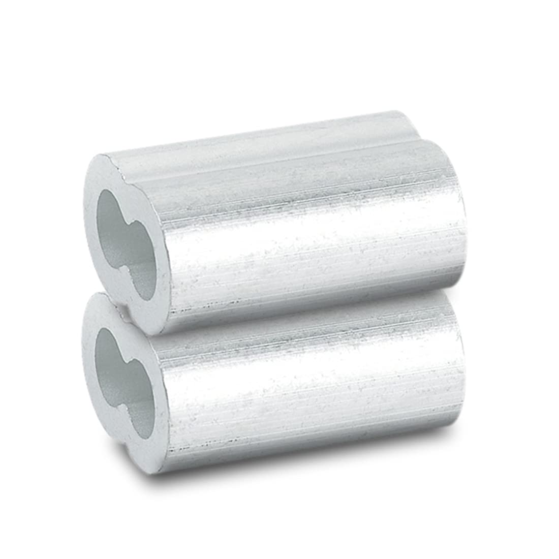 Abrazadera Casquillo Aluminio Cable Acero 12 Unidades
