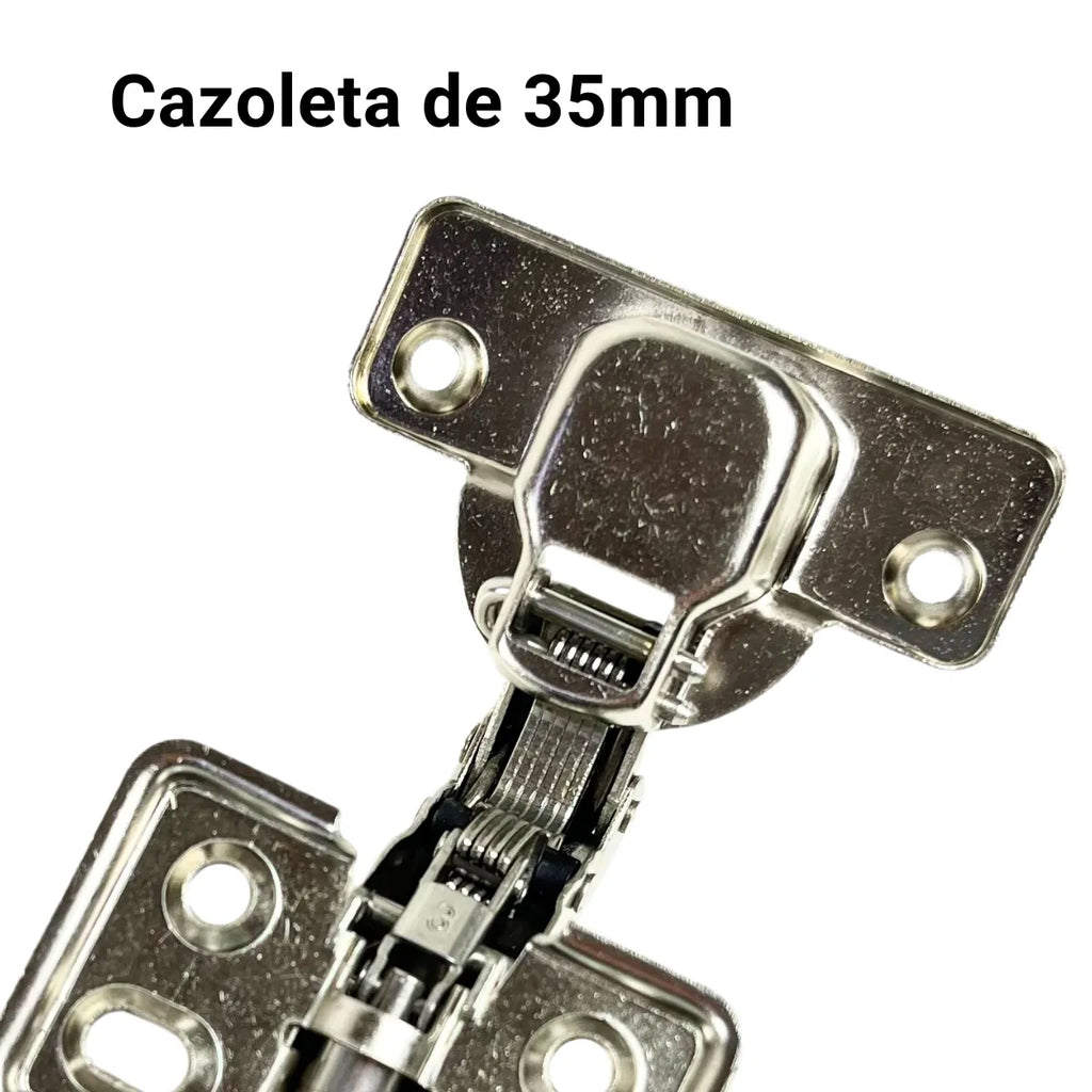 Bisagra Recta Cierre Suave 35mm Con Clip Caja 50 pares