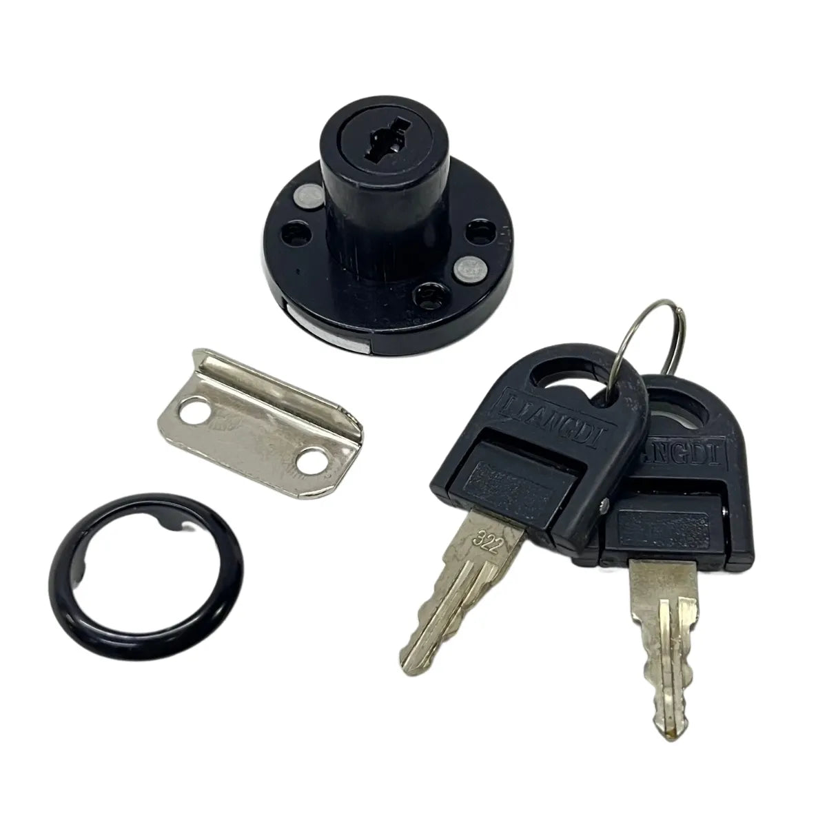 Cerradura Redonda para Cajón y Mueble 19 x 20 mm