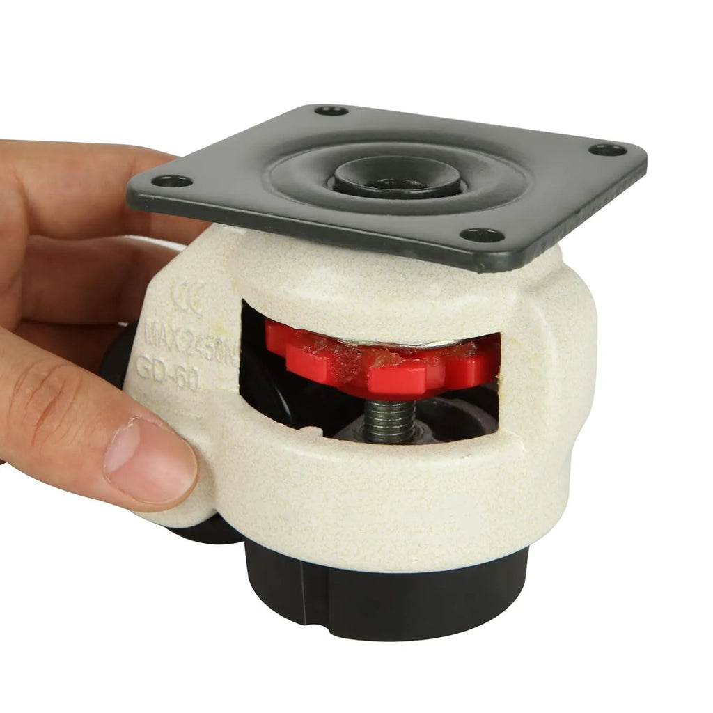 Rueda Con Nivelacion Carga Pesada GD-60F con Placa