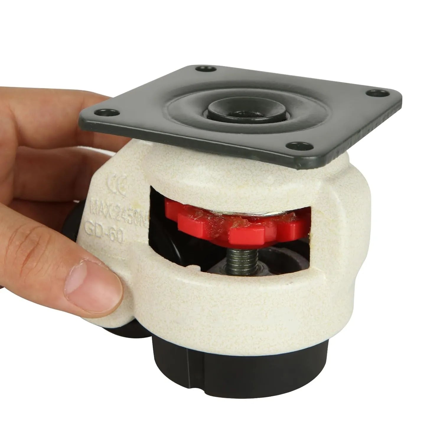 Rueda Con Nivelacion Carga Pesada GD-60F con Placa