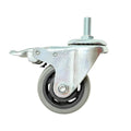Rueda Industrial de PVC Gris con Hilo M12