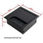 Pasacable Cuadrado Embutido 80x80 mm con Cepillo