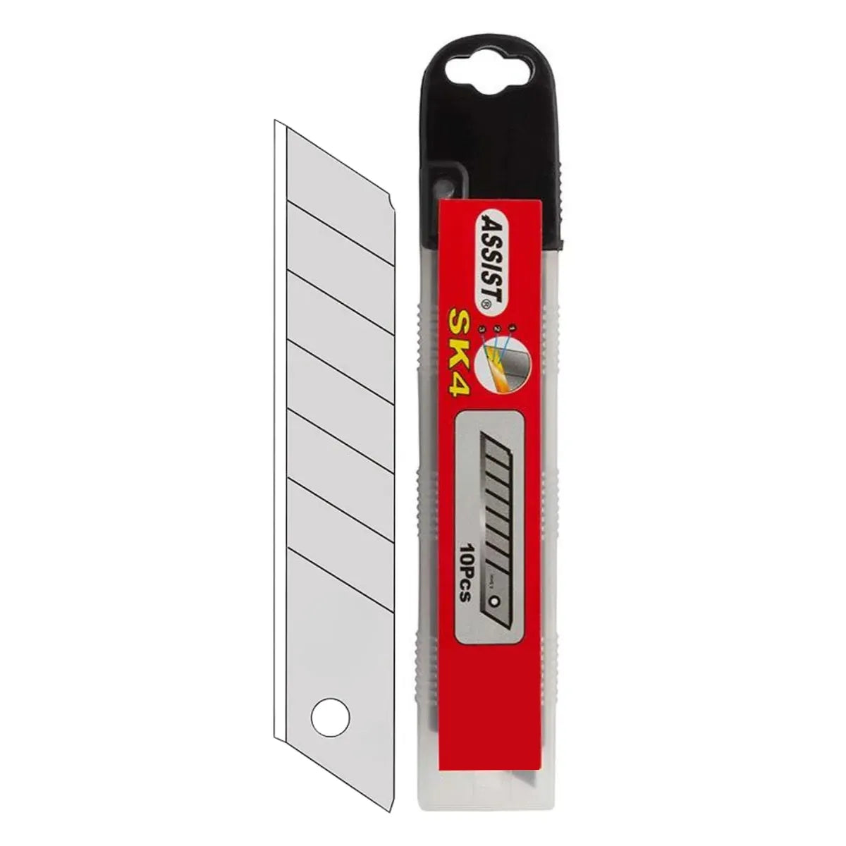 Estuche 10 Hojas de Repuesto para Cuchillo Cartonero 25mm SK4 ASSIST