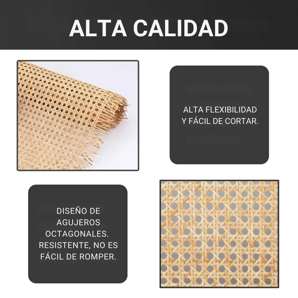 Esterilla de Junco Natural Tejido 60x100 cm