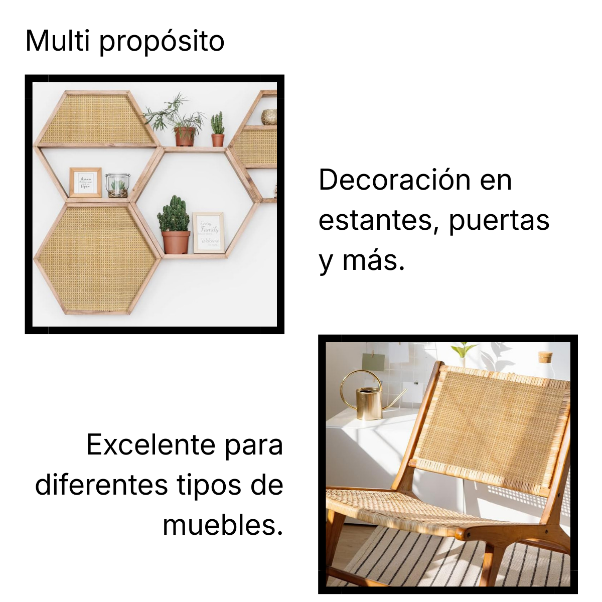 Esterilla de Junco Natural Tejido 60x100 cm